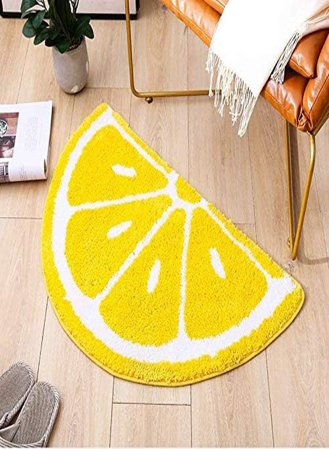 HYST Rainbow/Lemon Rug Carpet Water Absorption Non-Slip Bedroom Bathroom Door Mat (Lemon S) - Image 2