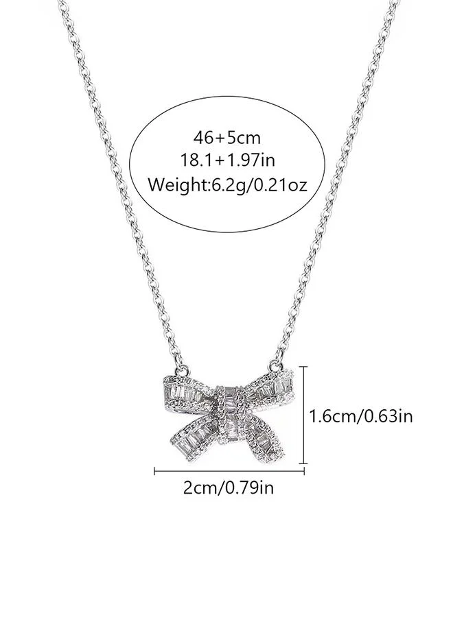 Take Two  Embellished Bow Pendant Necklace for Women | Best Price UAE