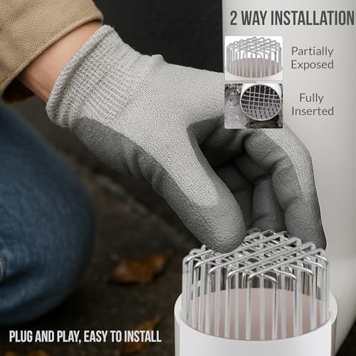 Homeaura® Rust-Resistant Drain Pipe Rat Stopper | Metal Wire Grid Drain Cover with Anti-Rat Mesh | Universal 95mm Outlet Guard for Clog Prevention & Rodent Control | Pipe End Cap Mesh Cover - Image 5