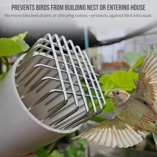 Homeaura® Rust-Resistant Drain Pipe Rat Stopper | Metal Wire Grid Drain Cover with Anti-Rat Mesh | Universal 95mm Outlet Guard for Clog Prevention & Rodent Control | Pipe End Cap Mesh Cover - Image 3