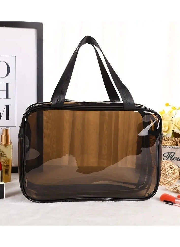 أوريتي حقيبة مكياج شفافة حقيبة مستحضرات التجميل مع مقصورة حقيبة سفر شفافة حقيبة مكياج شفافة حقيبة مكياج سحاب إغلاق منظم مكياج حقيبة حمام كبيرة - Image 4