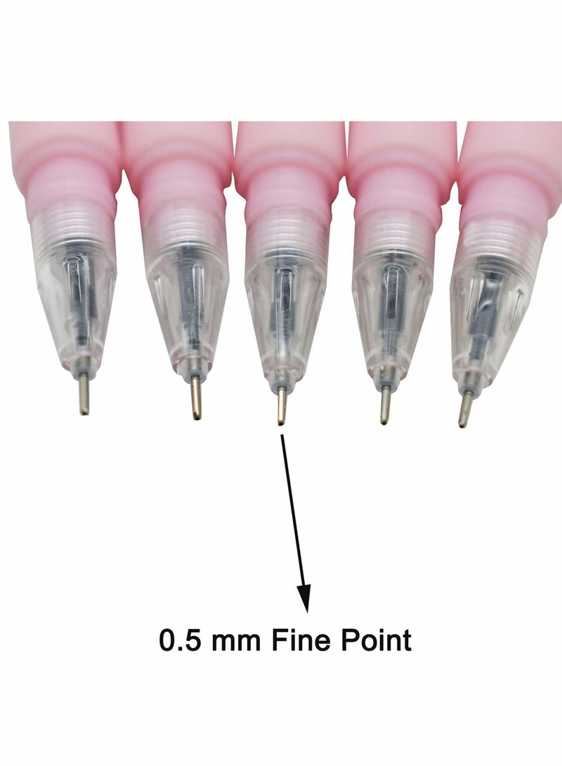 Excefore Gel Pens 8 PCS Cherry Blossom Flower Pen Black Ink Medium Point for Students Kids Women Girls Friends, Party Favor Decor - Image 4