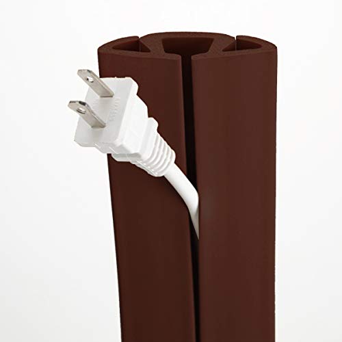 UT Wire 5-Feet Cord Protector with 3-Channels for Floor, Brown - Image 5