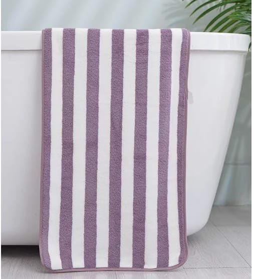 black sparrow Microfiber 500 GSM Bath Towels Strip 70x140 Extra Soft Plush Quick Dry High Absorbency Large Size Towels for Bathing - Image 3