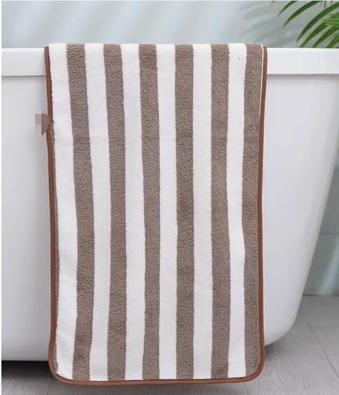 black sparrow Microfiber 500 GSM Bath Towels Strip 70x140 Extra Soft Plush Quick Dry High Absorbency Large Size Towels for Bathing - Image 4