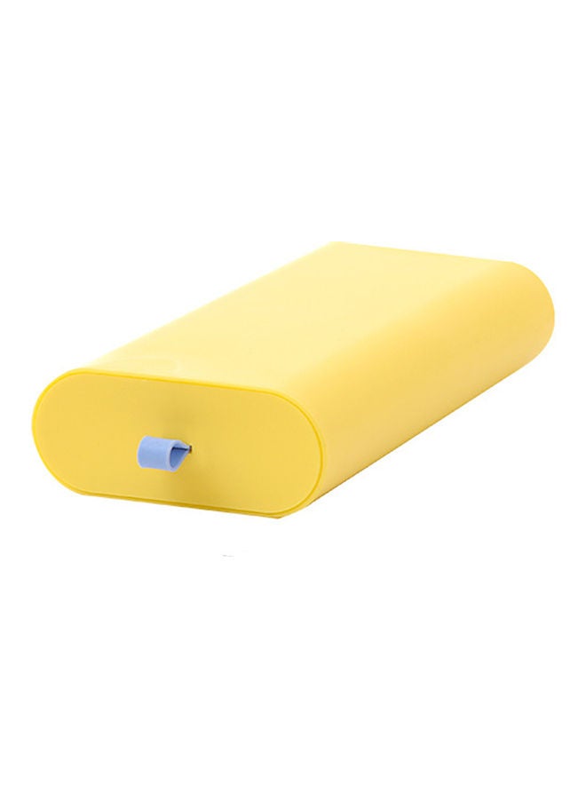 NIBEMINENT Self Adhesive Hidden Design Plastic Under Desk Storage Organizer Yellow 