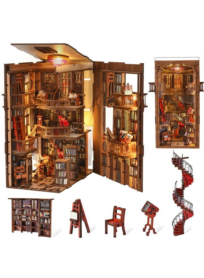 MiniCity DIY Miniature Dollhouse Booknook Kit with LED Lights for Adults and Teens - Image 1
