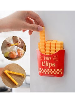 Generic 12 Pieces Food Bag Sealing Clips with Potato Box 12 Pcs Food Bag Sealing Clips for Storage Bags Snacks Food Bag with Potato Box Refrigerator Holder  - Image 2