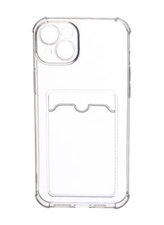 Silicone Back Phone Protection Cover With Silicone Pocket And Safety Edges For Iphone 15 Plus 6.7 - Transparent Black