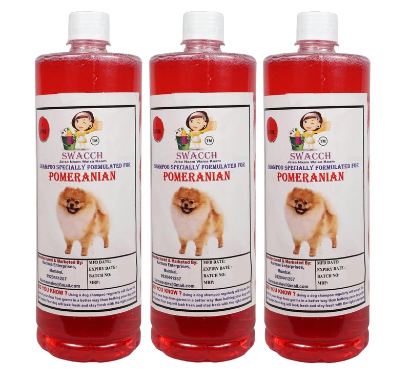 swacch Pomeranian Dog Shampoo + Paw Shape I Rubber Dog Toy for Training and Interactive I Durable & Safe I Combo Pack I 3 Litre Strawberry - Image 2