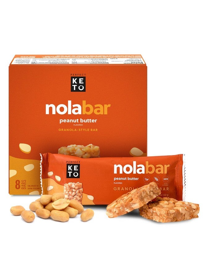 Perfect Keto Perfect Keto Nola Bars | Gluten-Free Keto Granola Bars with Zero Added Sugar | Enjoy a Chewier, Nuttier, and Tastier Way to Curb Cravings and Start the Day | Peanut Butter | 8 Bars 32g  - Image 1