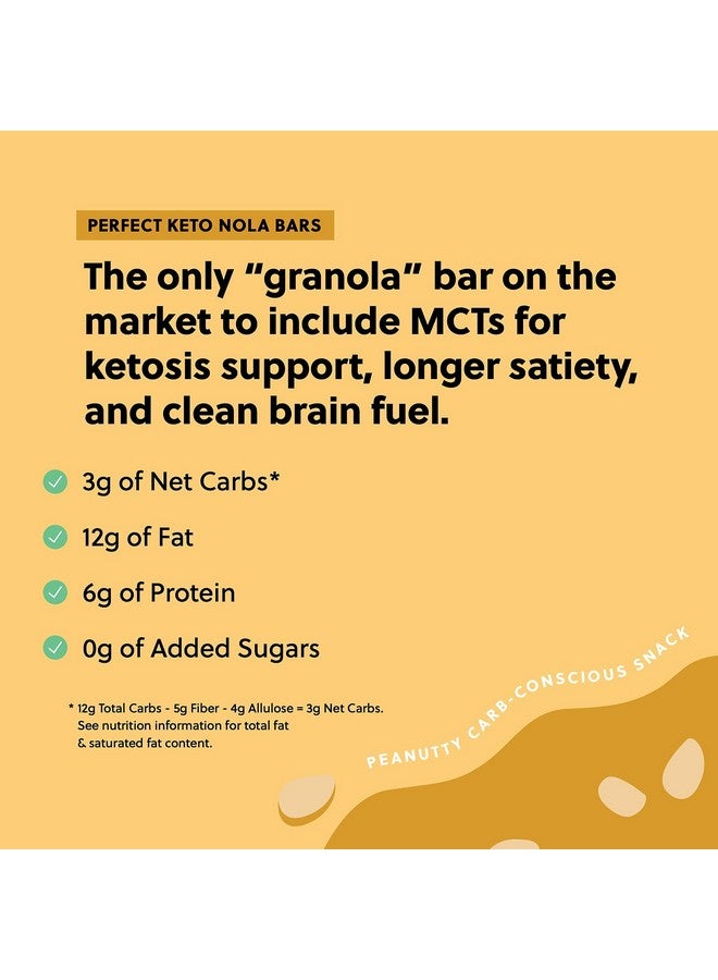 Perfect Keto Perfect Keto Nola Bars | Gluten-Free Keto Granola Bars with Zero Added Sugar | Enjoy a Chewier, Nuttier, and Tastier Way to Curb Cravings and Start the Day | Peanut Butter | 8 Bars 32g  - Image 3