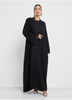 hayas closet Lace Detailed Flared Sleeve Abaya  - Image 5