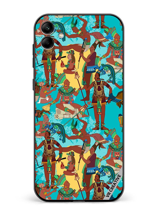VR CREATIVE Protective Case Cover For Samsung Galaxy A04 Ancient Mayan Mural Design Multicolour - Image 1