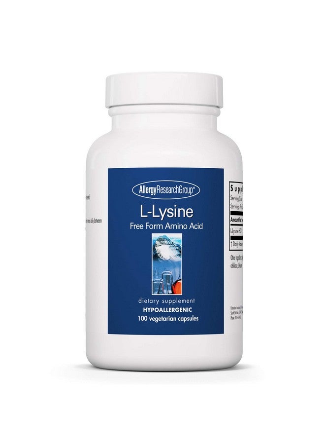 Allergy Research Group L Lysine 500 Mg Collagen And Bone Health Immune Support 100 Vegetarian Capsules - Image 2