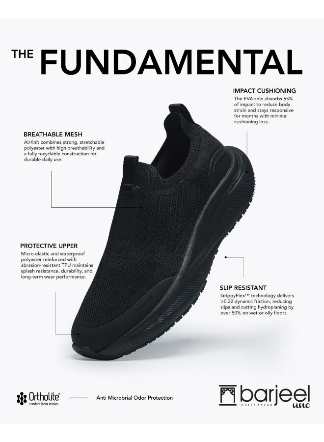 barjeel uno 008-3755 Barjeel Uno Mens Casual Slip in Shoes 689-004 Black - Image 5