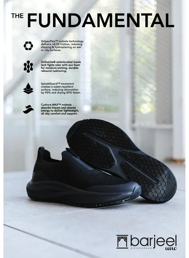 Barjeel Uno Black 008-3755 Barjeel Uno Mens Casual Slip in Shoes 689-004 Black for Men | Best Price UAE