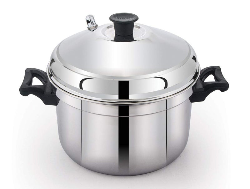 Luxuria Stainless Steel 16 idly Cooker with Whistle (Silver) - Image 1