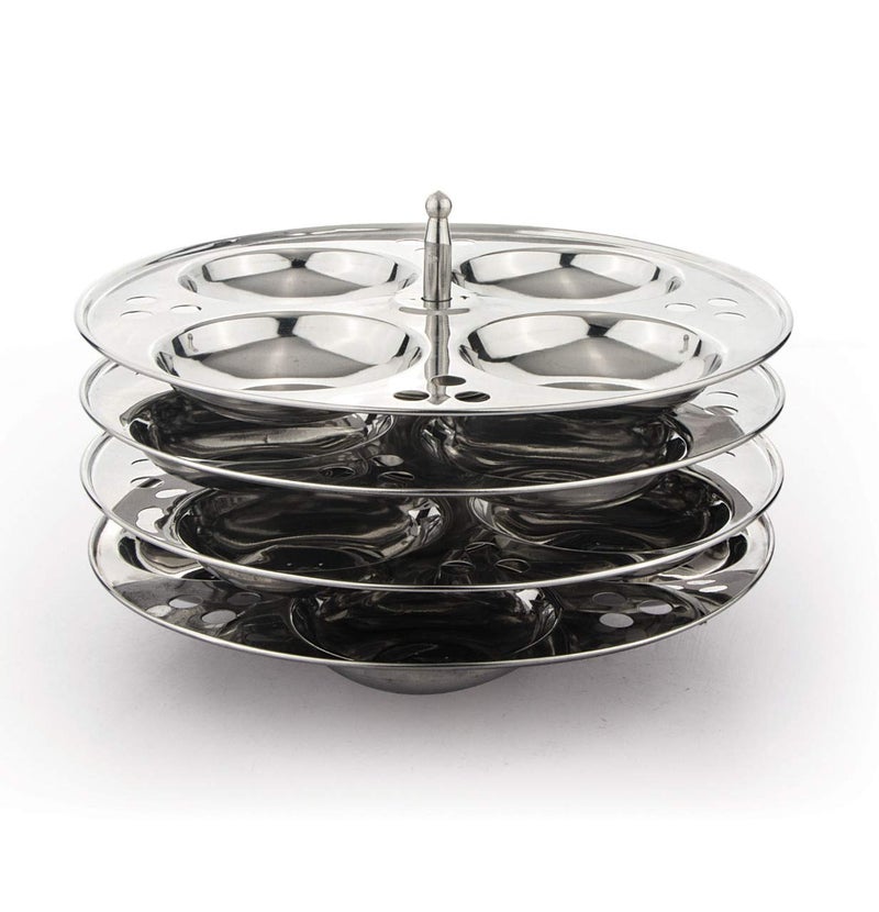 Luxuria Stainless Steel 16 idly Cooker with Whistle (Silver) - Image 2