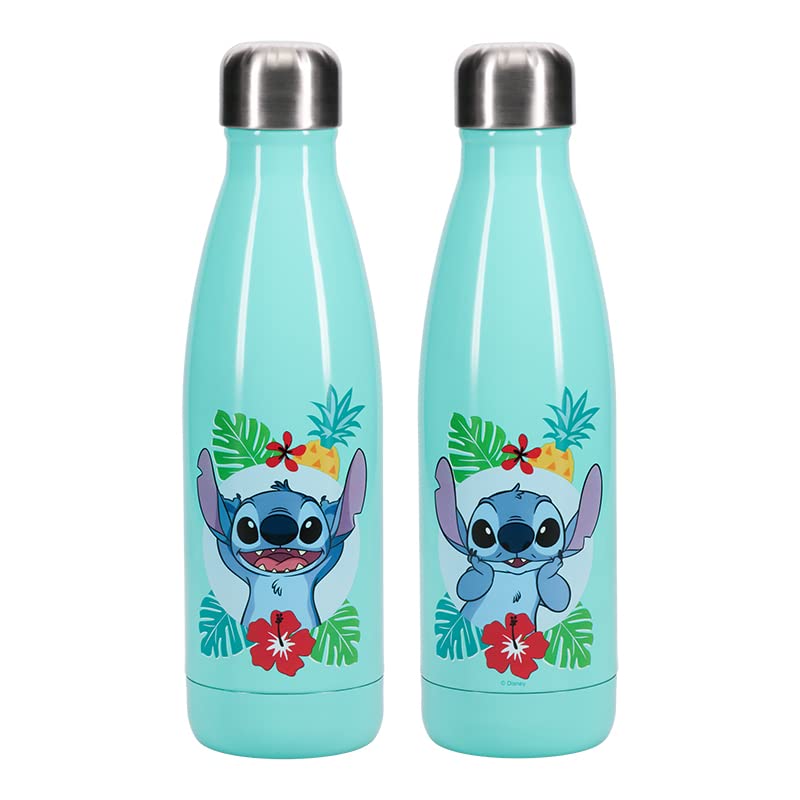 Paladone Disney Lilo and Stitch Official Licensed 15oz Metal Water Bottle with Screwtop Lid, Kids Reusable Stainless Steel Canteen, Insulated Tumbler - Lilo and Stitch Gift Insulated Tumbler - Image 3