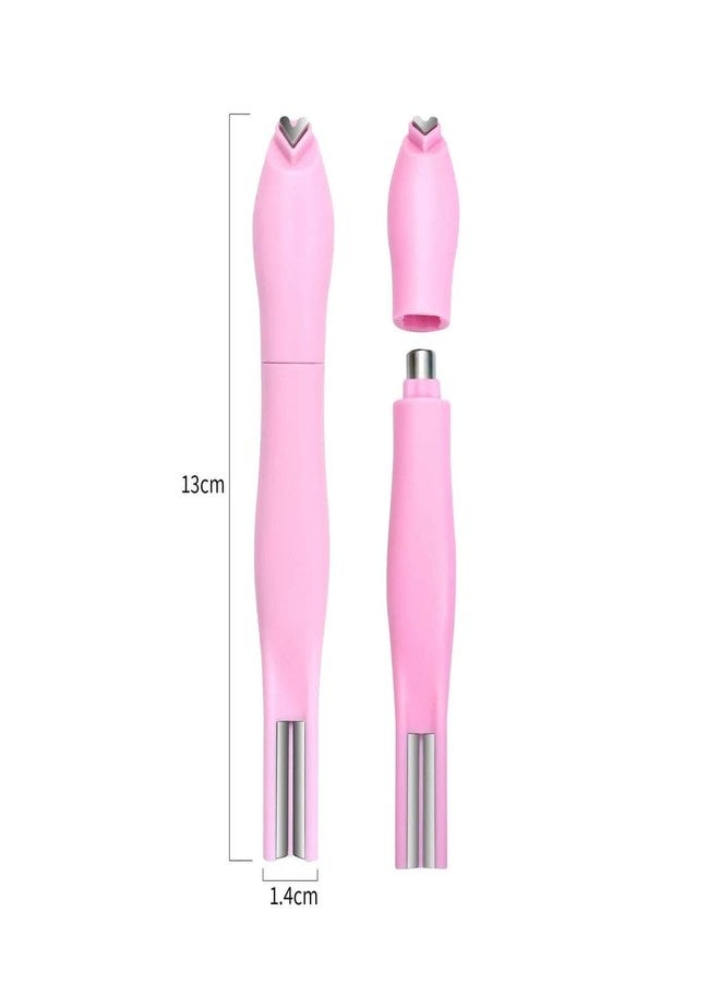 Kira Professional 3-in-1 Magnetic Nail Art Tool Set, Pink Handle with Heart Round Square Tips, Cat Eye Polish Application, 12cm Length (PINK) - Image 2
