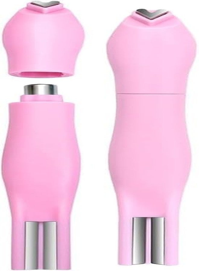 Kira Professional 3-in-1 Magnetic Nail Art Tool Set, Pink Handle with Heart Round Square Tips, Cat Eye Polish Application, 12cm Length (PINK) - Image 1
