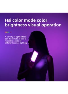 General Live Mobile Phone Fill Light Mini Portable Pocket Light Beauty Light Photo Video Charging Flat Panel Light Atmosphere Light-Specifications:M160tgb 【three-color Flat Panel Light + 16 Colors】  - Image 2