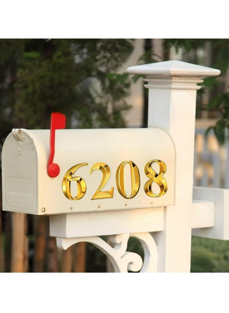 Oasisgalore Self-Adhesive 2 inch Mailbox Numbers 0-9 Street Address Door House Numbers Signs for Apartment,Office, Signs (Gold )  - Image 2
