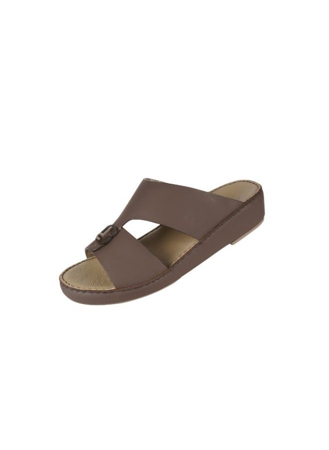 barjeel uno - Barjeel Uno Mens Arabic Sandals BSP1-55 Brown - Image 1