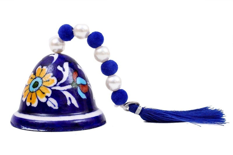 Blue Pottery Decorative Ceramic BellHome Dcor Bell