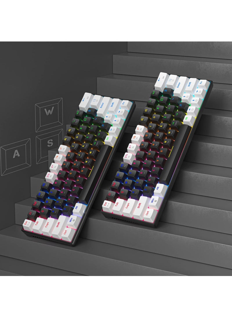 60%  63 Keys  Wired Mechanical Gaming Keyboard RGB Backlit Ultra-Compact Mini Keyboard Waterproof Mini Compact Keyboard for PC/Mac Gamer Typist Travel Easy to Carry on Business Trip - Image 5