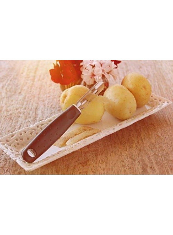 ترامونتينا مقشرة بطاطس ترامونتينا يوتيليتا بشفرة ستانلس ستيل ومقبض بولي بروبلين أسود - Image 4
