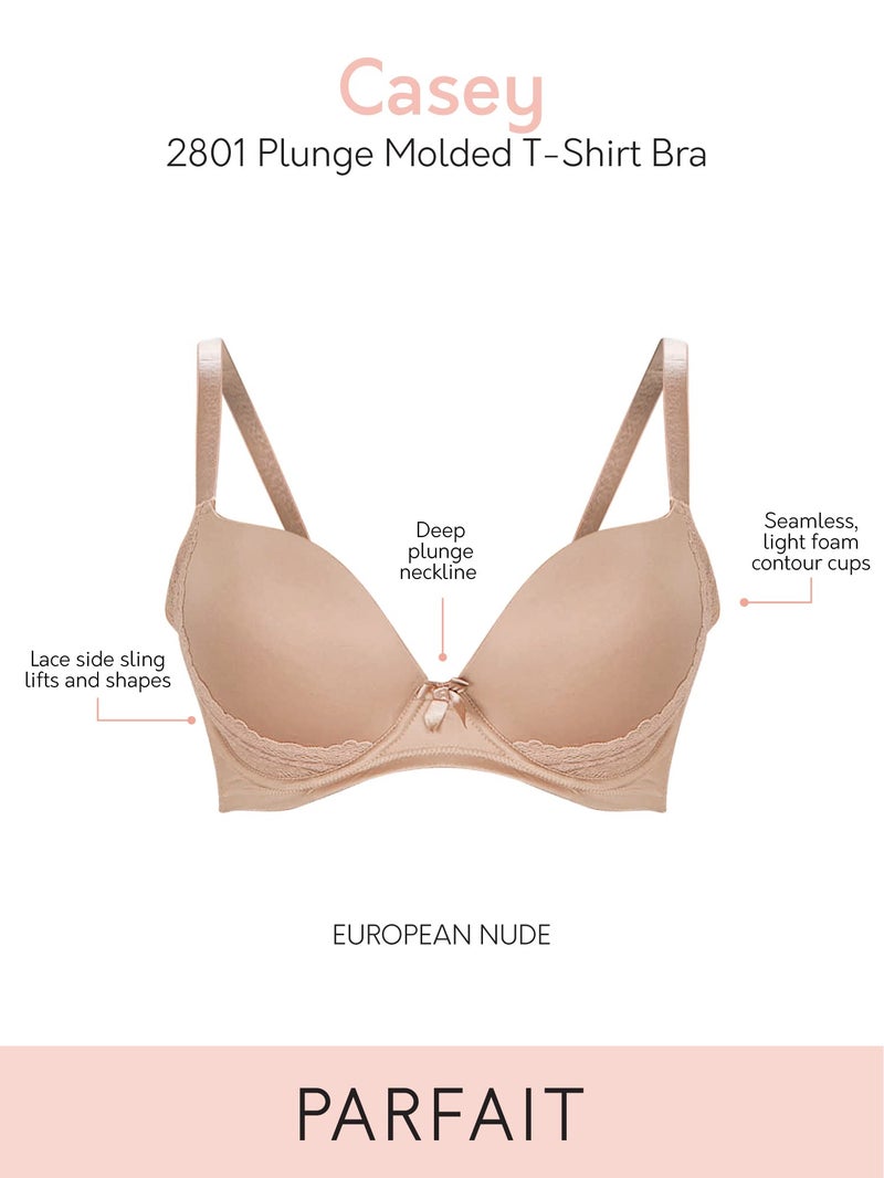 Parfait by Affinitas Women's Casey Plunge Molded Bra, European Nude, 34F - Image 5