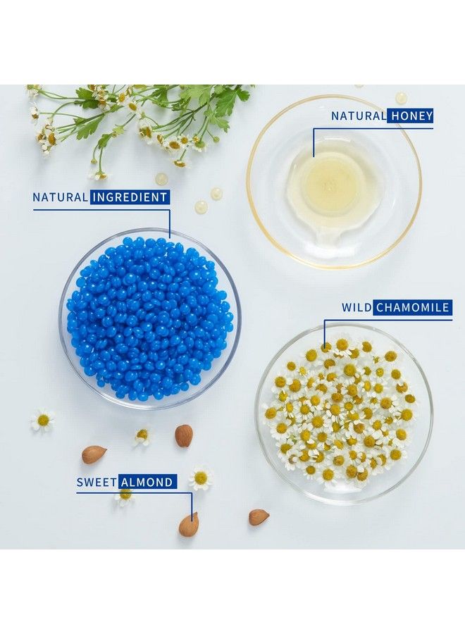 Charmonic 25 رطل/1100 جرام حبيبات الشمع مجموعة الشمع الصلب مع 2 زيوت معالجة الشمع حبيبات الشمع الصلب للساقين وتحت الإبط والوجه والبكيني وإزالة الشعر البرازيلية للنساء والرجال تشمل 50 عصا للشمع - Image 3