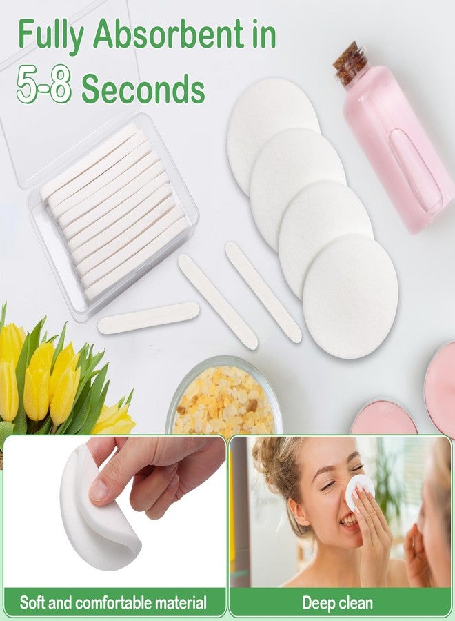 Luxiv 360+1 Pack White Compressed Facial Sponges, Luxiv Round Compress Face Cleaning Sponge for Estheticians Face Sponge Soft Compressed Makeup Sponges with Travel case (360) - Image 4