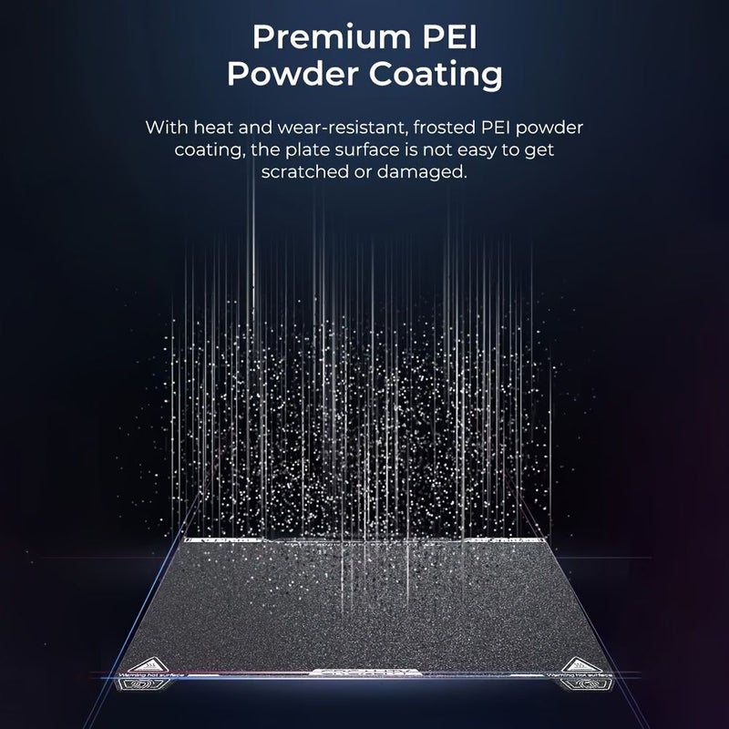 طابعة Creality K1C ثلاثية الأبعاد لوحة PEI الملساء 235x235 مم سطح بناء متصقعة - Image 5