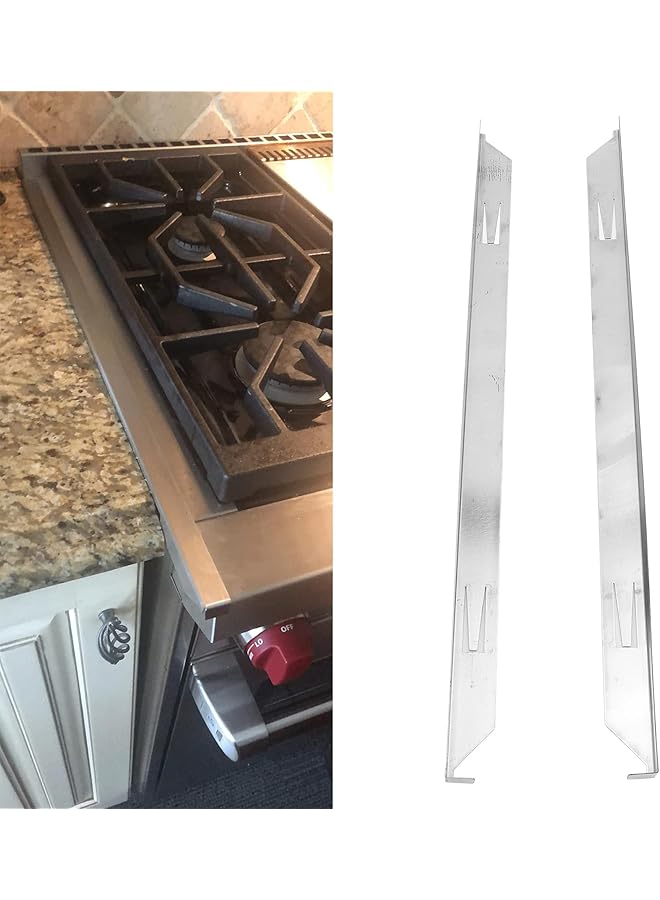 إيروريكس أغطية فجوات الموقد من الفولاذ المقاوم للصدأ المقاوم للحرارة، حشو فجوات الموقد الأيسر والأيمن، حشو فجوات الفرن، سهل التنظيف، حشو فجوات منضدة موقد المطبخ - Image 3