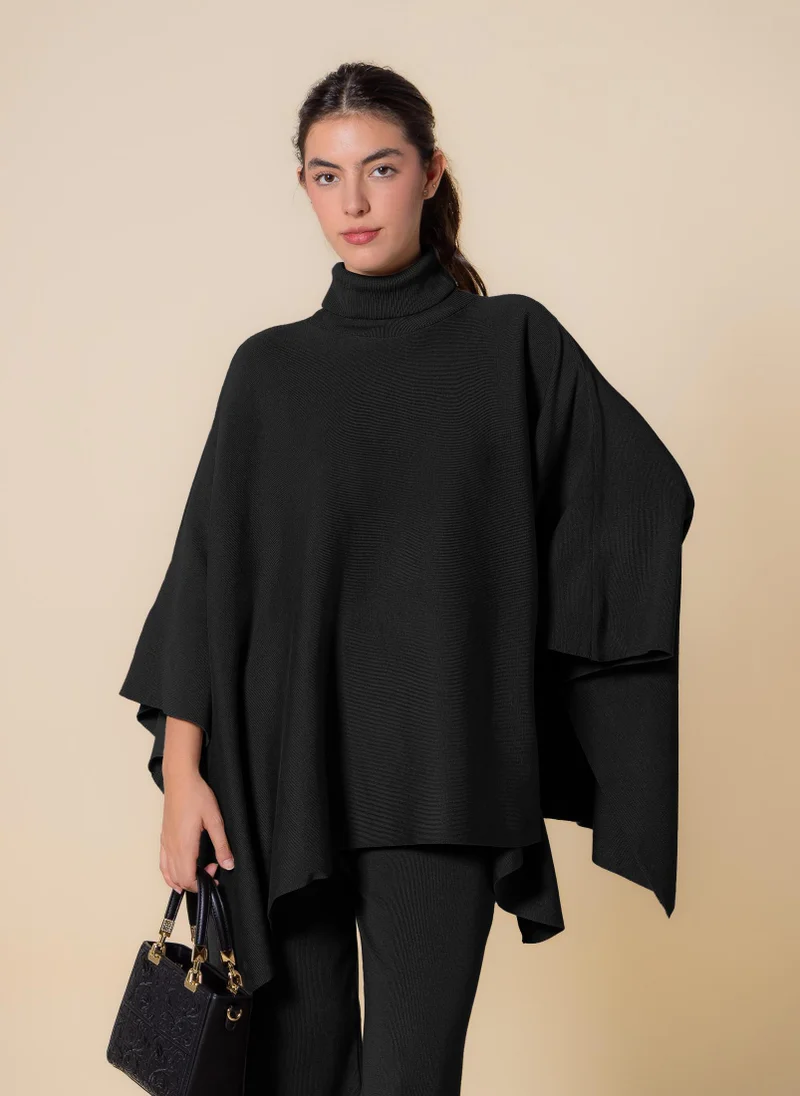 SHAPES TEXTURED PANCHO SET