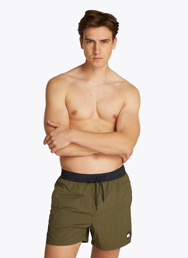 تومي هيلفيغر Logo Drawstring Swim Shorts