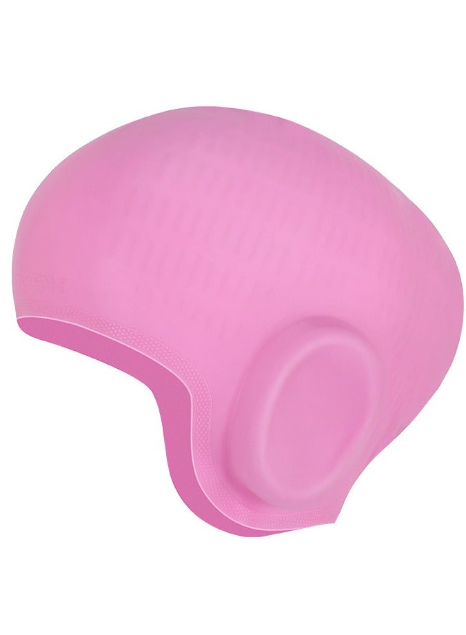 Wave Silicone Swim Cap for Long Hair Women - Comfortable, Non-Slip & Durable Design, Easy to Put On Water-Resistant Swimming Cap for Regular Use - Image 1