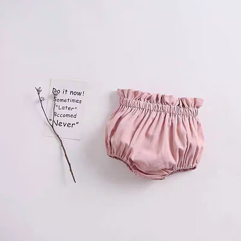 Big Pp Shorts Thin Baby Elastic Waist Cotton Pants Easy To Wear Diapers Bread Pants - Image 1
