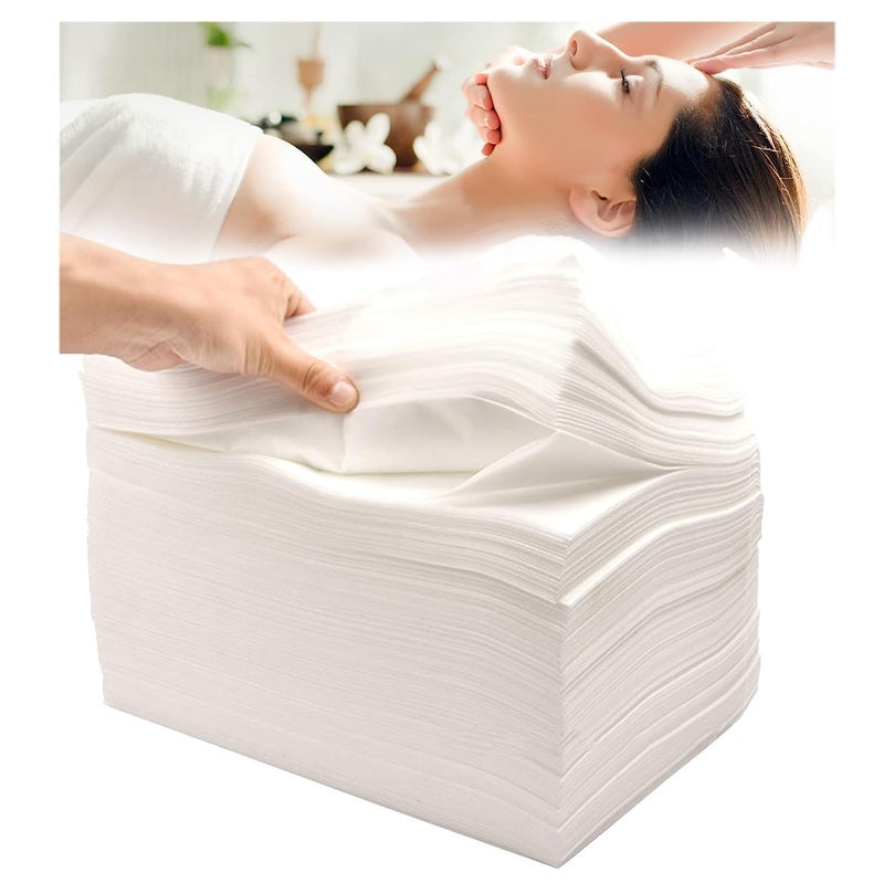 Calitate24 20 Pieces Disposable Bedsheets NonWoven Spa Massage Bed Sheets Table Top Cover Sheets Breathable Sanitry Mats Travel Hospital Hotel Salon Sheets 31 67 Inch White - Image 1