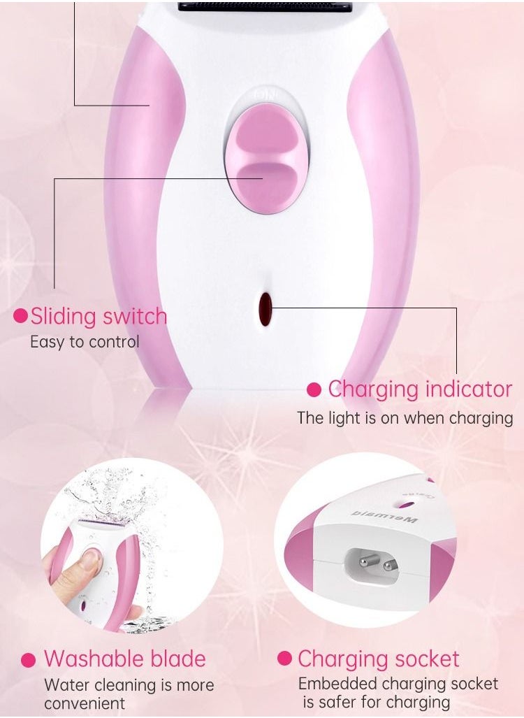 Electric Shaver for Women - Wet & Dry Bikini Trimmer for Women - Cordless Hair Removal Electric Razor for Legs, Underarms, Face