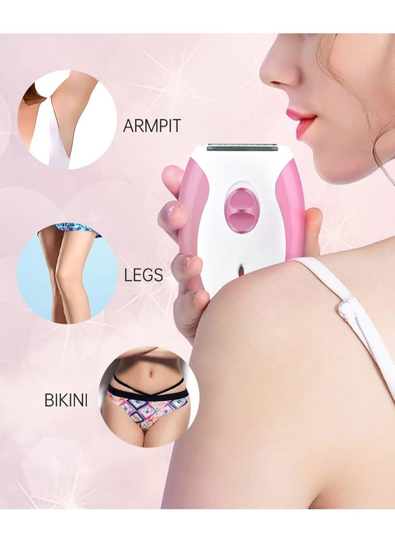 Electric Shaver for Women - Wet & Dry Bikini Trimmer for Women - Cordless Hair Removal Electric Razor for Legs, Underarms, Face