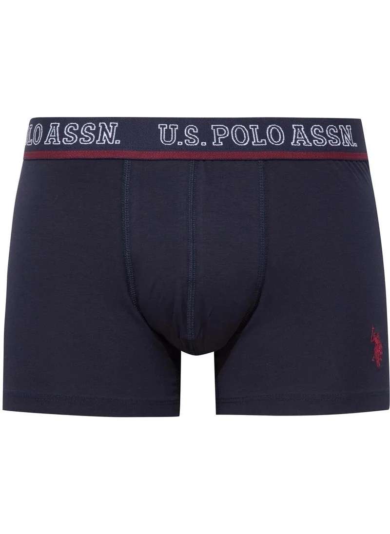 يو اس بولو اسن 80516 Men's Cotton 3-Pack Boxer-Burgundy&Navy&Printed