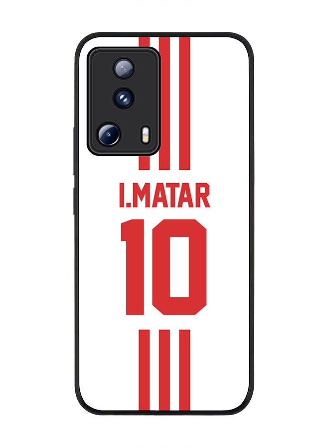 Stylizedd Rugged Black edge case for Xiaomi 13 Lite 5G / Xiaomi Civi 2 5G, Slim fit Soft Case Flexible Rubber Edges Anti Drop TPU Gel Thin Cover -  Football Team - UAE, Player Name - I.Matar - Image 1