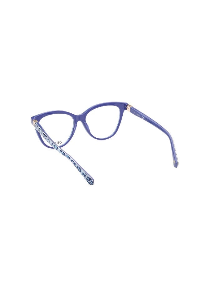 GUESS Gu5219 Cat Acetate Frames For Unisex Size 52, Blue - Image 3