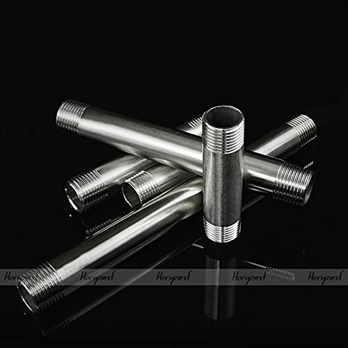 Horiznext stainless steel 304 pipe nipple npt 1/2 male threaded cast fitting, 4 inches length tube sleeve extension connector, schedule 40 conduit hose adapter - Image 5