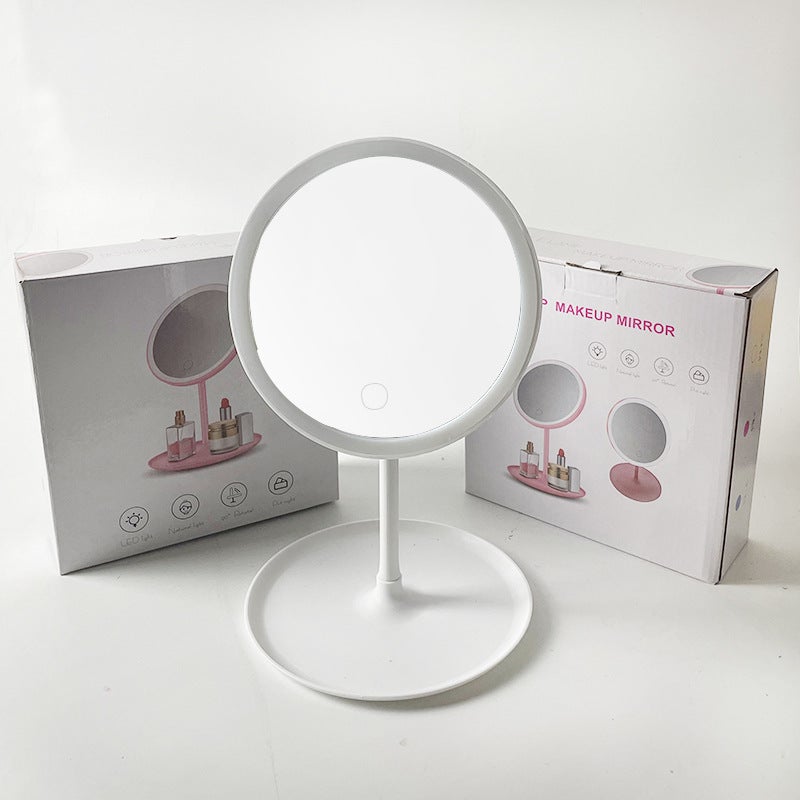 Generation Led Mirror Desktop Beauty Mirror Removable Mirror Dimmable Mirror Usb Rechargeable Makeup Mirror - Image 1