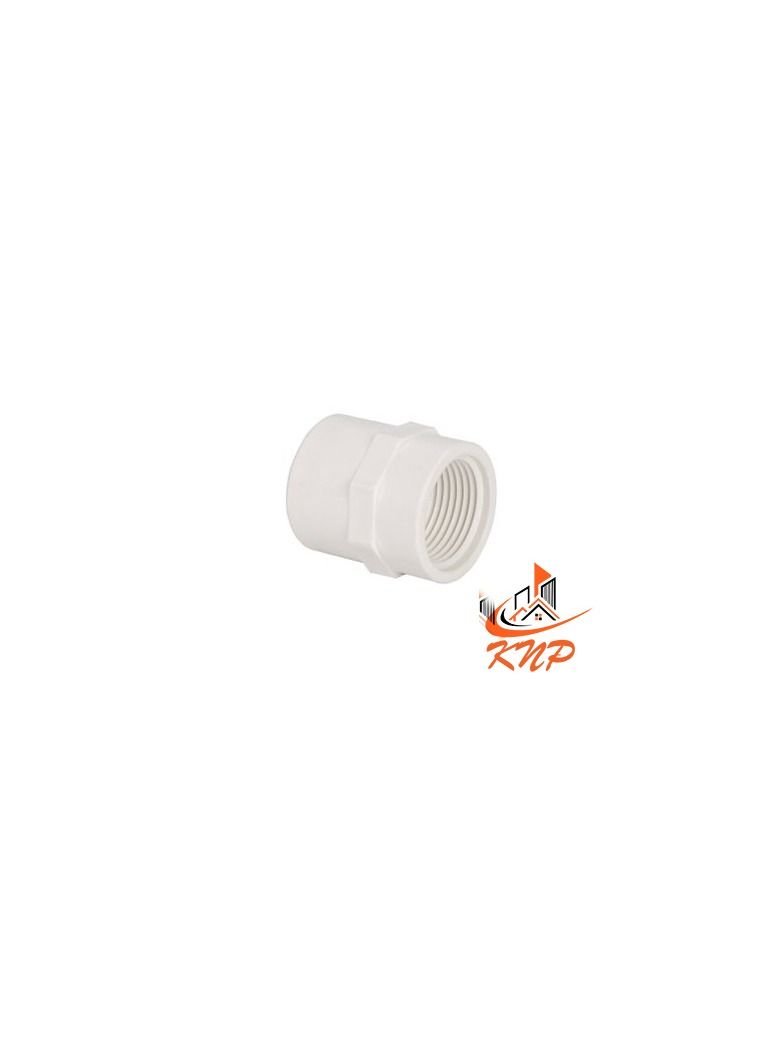 KNP PVC HP Female Thread Adaptor 1/2" - White - Image 1